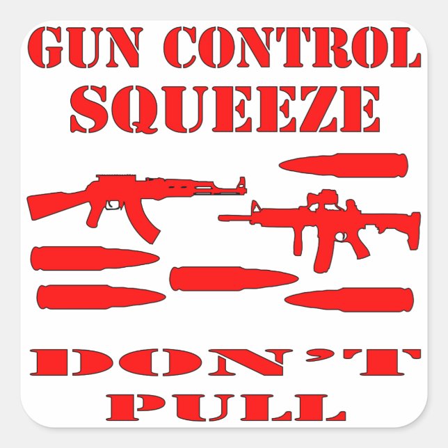 Kontrolle queeze Don't Pull Quadratischer Aufkleber (Vorderseite)