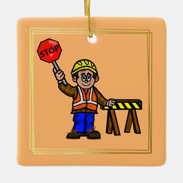 Kontrolle Straßenarbeiten Weihnachtsschmuck (Vorderseite)