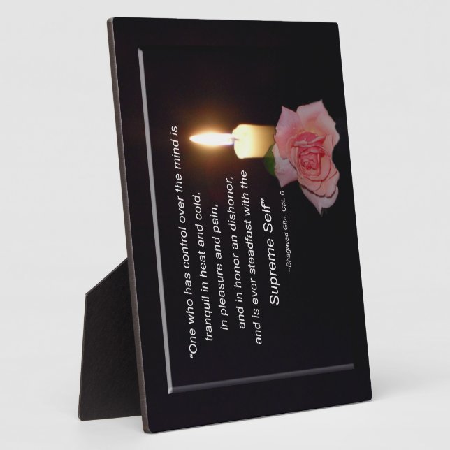 Kontrolle über Geist - Oberstes Selbst, Gita Quote Fotoplatte (Seite)