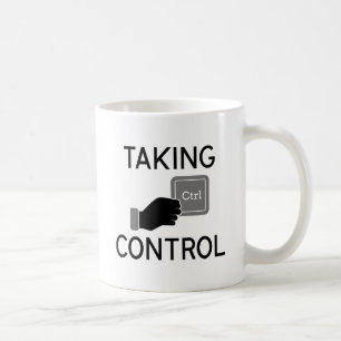 Kontrolle übernehmen kaffeetasse