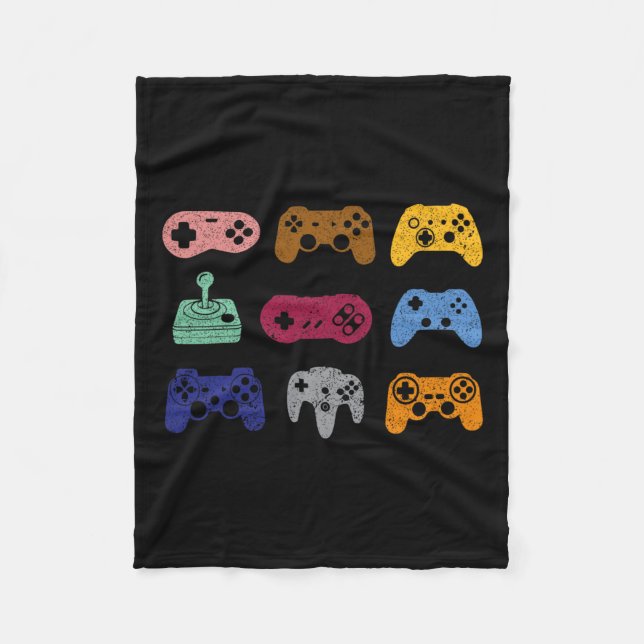Kontrolle Video Game Controller Console Gaming Ret Fleecedecke (Vorderseite)