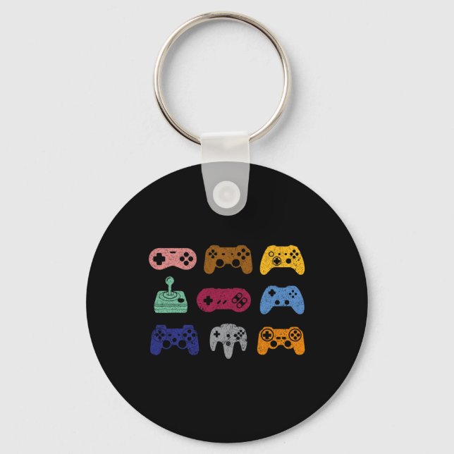 Kontrolle Video Game Controller Console Gaming Ret Schlüsselanhänger (Vorderseite)