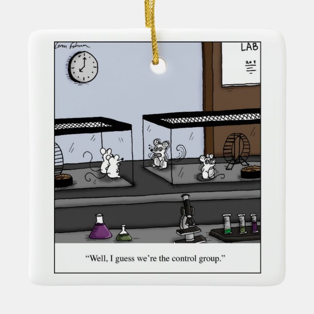 Kontrollen-Gruppen-Labrador-MäuseCartoon Keramikornament (Vorderseite)
