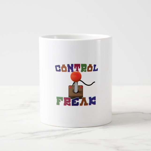 Kontrollfreak Jumbo-Tasse (Vorderseite)