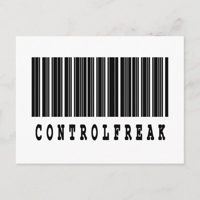 Kontrollfreak-Strichcode-Design Postkarte (Vorderseite)