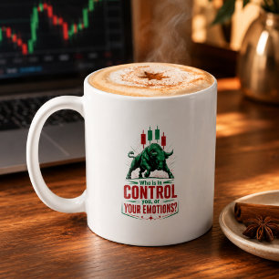 Kontrolliere deine Emotionen Stier Handelsmentalit Tasse