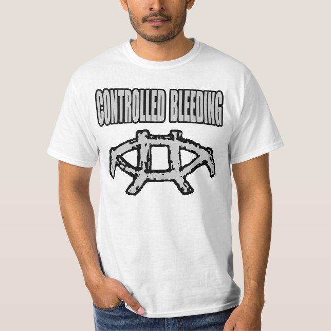 Kontrolliertes Blutungswache-Trax-Era-Symbol (grau T-Shirt (Vorderseite)