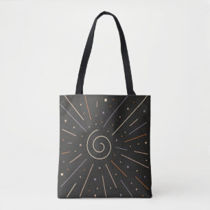 Kontrolliertes Chaos - Abstrakte Spiralgeometrie Tasche