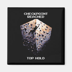 Kontrollpunkt erreicht – Pixelkunstdesign Klettern Magnet