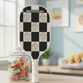 Kontrolltafel für den Blumenmuster Veterinärname Pickleball Schläger