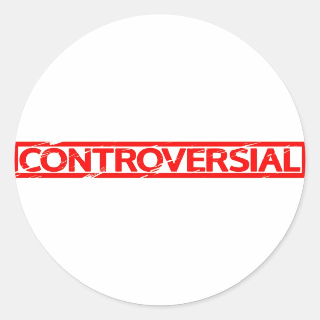 kontroverse Briefmarke Runder Aufkleber (Vorderseite)