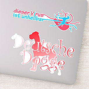 Kontur Aufkleber Bild Dogge