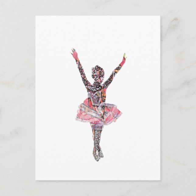 Kontur Ballerina Postkarte (Vorderseite)