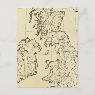 Kontur Britische Inseln Postkarte