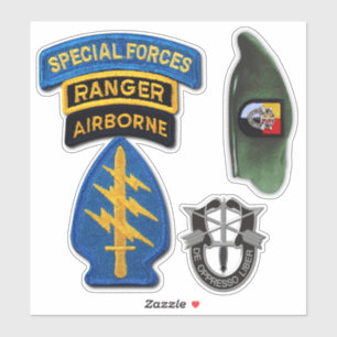 Kontur der grünen Berets der Army 3. Sondereinsat Aufkleber