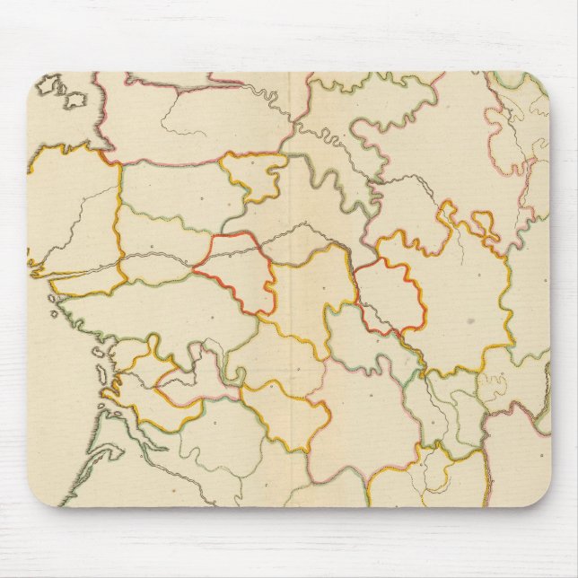 Kontur der kleinen französischen Flüsse Mousepad (Vorne)