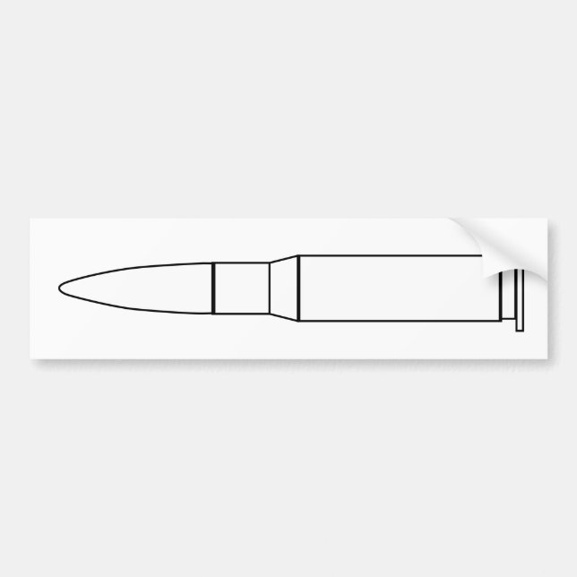 Kontur der Rifle Bullet Zeichnend Autoaufkleber (Vorne)