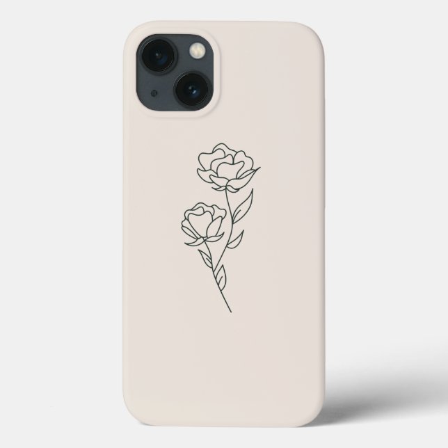 Kontur der Zweigstelle Blume - Fall Case-Mate iPhone Hülle (Rückseite)