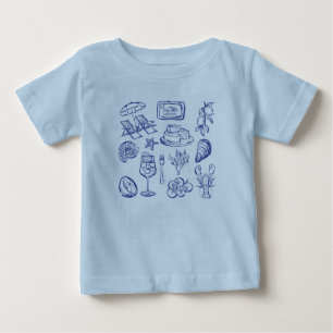 Kontur des Mittelmeerraums Baby T-shirt