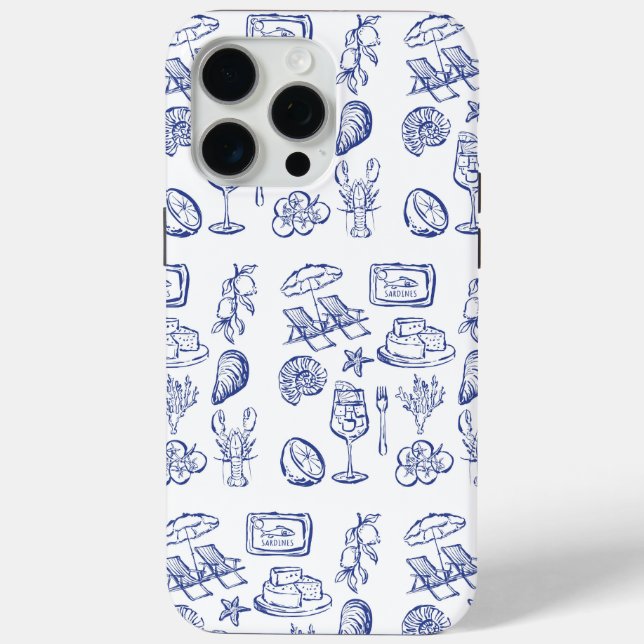 Kontur des Mittelmeerraums Case-Mate iPhone Hülle (Rückseite)