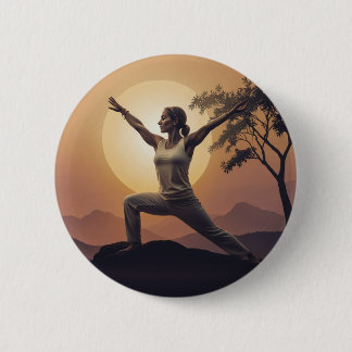 Kontur-Design für Serene Yoga-Posen Button