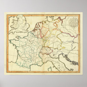 Kontur Europa Poster