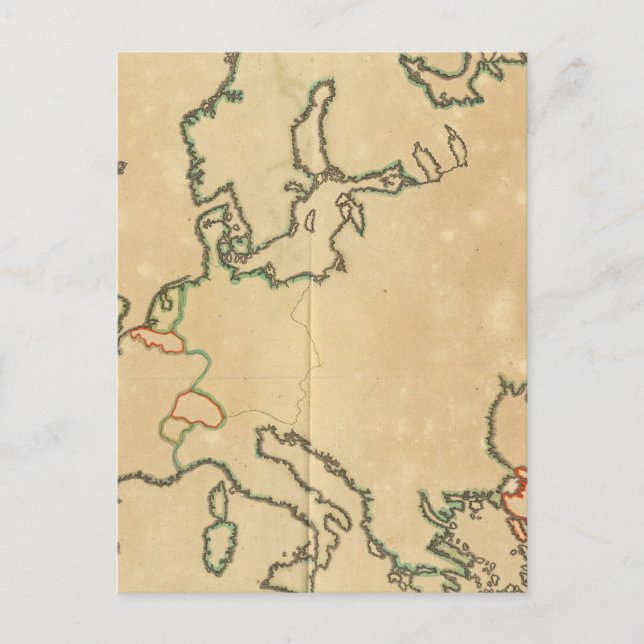 Kontur Europa Postkarte (Vorderseite)