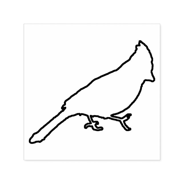 Kontur für männlichen Kardinal Permastempel (Design)