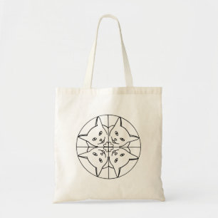 Kontur Herz Cats Mandala Kaleidoskop Bags Tragetasche