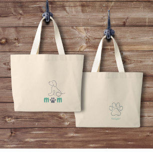 Kontur Hunde Mama Tote Beutel Jumbo Stoffbeutel