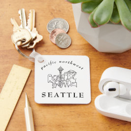 Kontur im Nordwesten der Seattle Skyline Schlüsselanhänger
