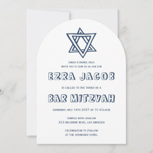 KONTUR LETTERS STAR Arch Custom Bar Mitzvah Einladung