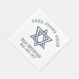 KONTUR LETTERS STAR DAVID Custom Bat Mitzvah Serviette