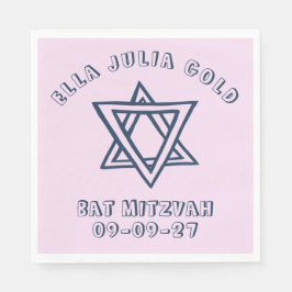 KONTUR LETTERS STAR DAVID Custom Bat Mitzvah Serviette