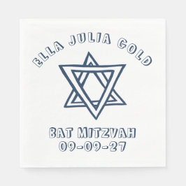 KONTUR LETTERS STAR DAVID Custom Bat Mitzvah Serviette