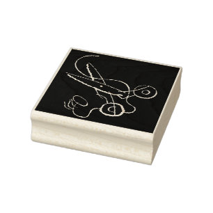 Kontur-Schere Tasche Gummi-Briefmarke Gummistempel