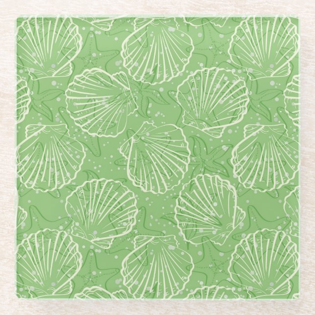 Kontur Seashells Glasuntersetzer (Vorderseite)