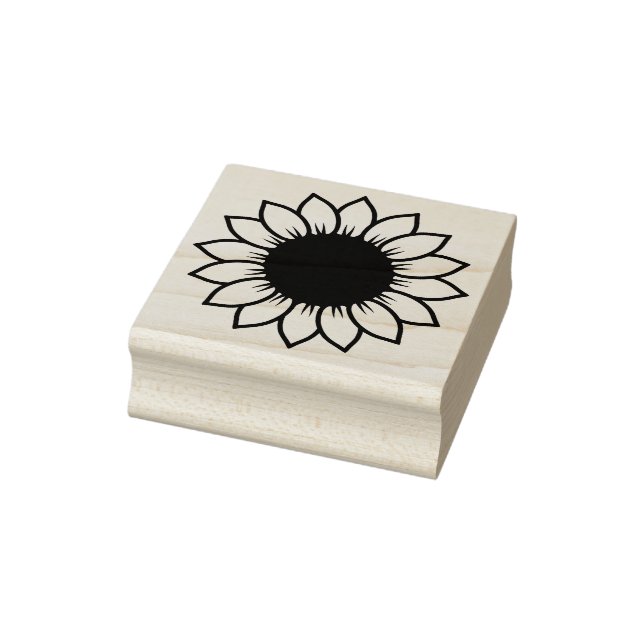 Kontur Sonnenblumen Silhouette Art Gummi Briefmark Gummistempel (Stempel)