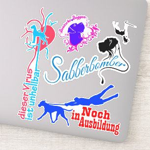 Kontur-Sticker Bild Deutsche Dogge Aufkleber