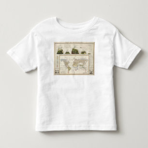 Kontur von Pflanzengeographie Kleinkind T-shirt
