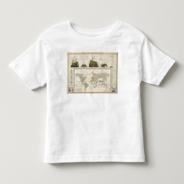 Kontur von Pflanzengeographie Kleinkind T-shirt (Vorderseite)