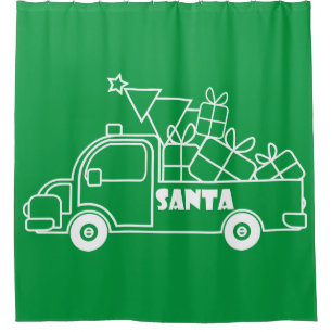 Kontur Weihnachtswagen Ausblick auf die Pkw Duschvorhang