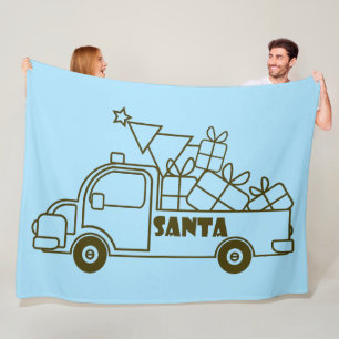 Kontur Weihnachtswagen Ausblick auf die Pkw Fleecedecke