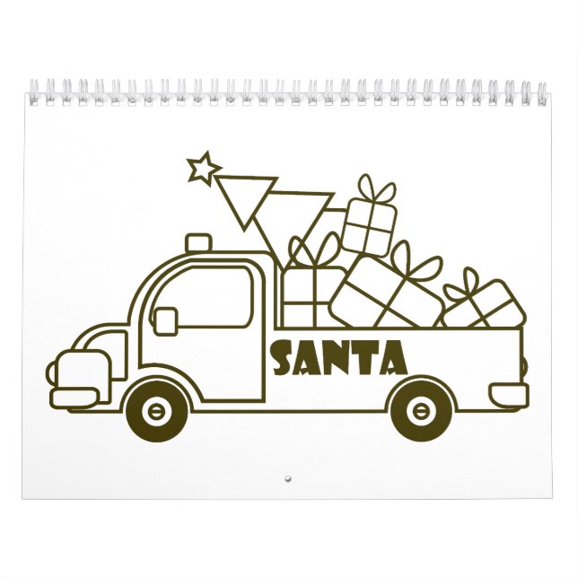 Kontur Weihnachtswagen Ausblick auf die Pkw Kalender (Titelbild)
