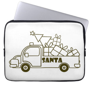 Kontur Weihnachtswagen Ausblick auf die Pkw Laptopschutzhülle