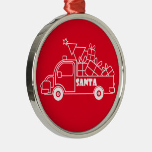 Kontur Weihnachtswagen Ausblick auf die Pkw Ornament Aus Metall