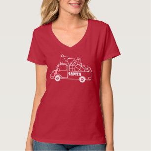 Kontur Weihnachtswagen Ausblick auf die Pkw T-Shirt