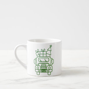 Kontur Weihnachtswagen Santa Auto Vorderansicht Espressotasse