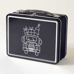 Kontur Weihnachtswagen Santa Auto Vorderansicht Metall Brotdose