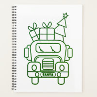 Kontur Weihnachtswagen Santa Auto Vorderansicht